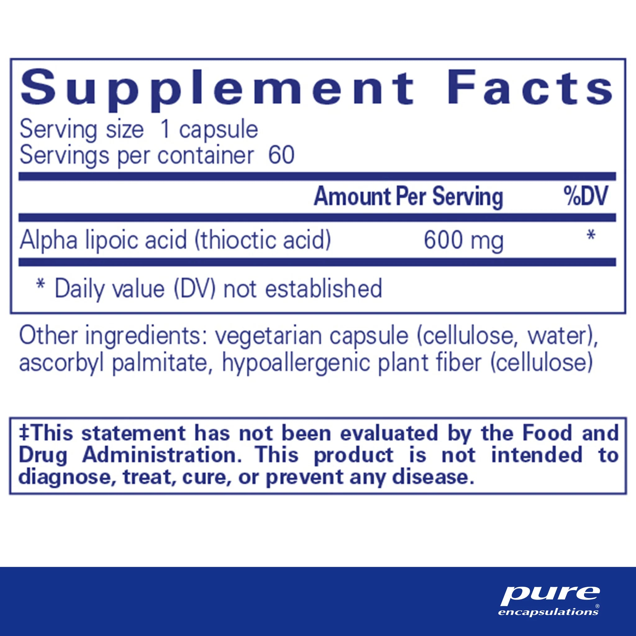 Pure Encapsulations Alpha Lipoic Acid