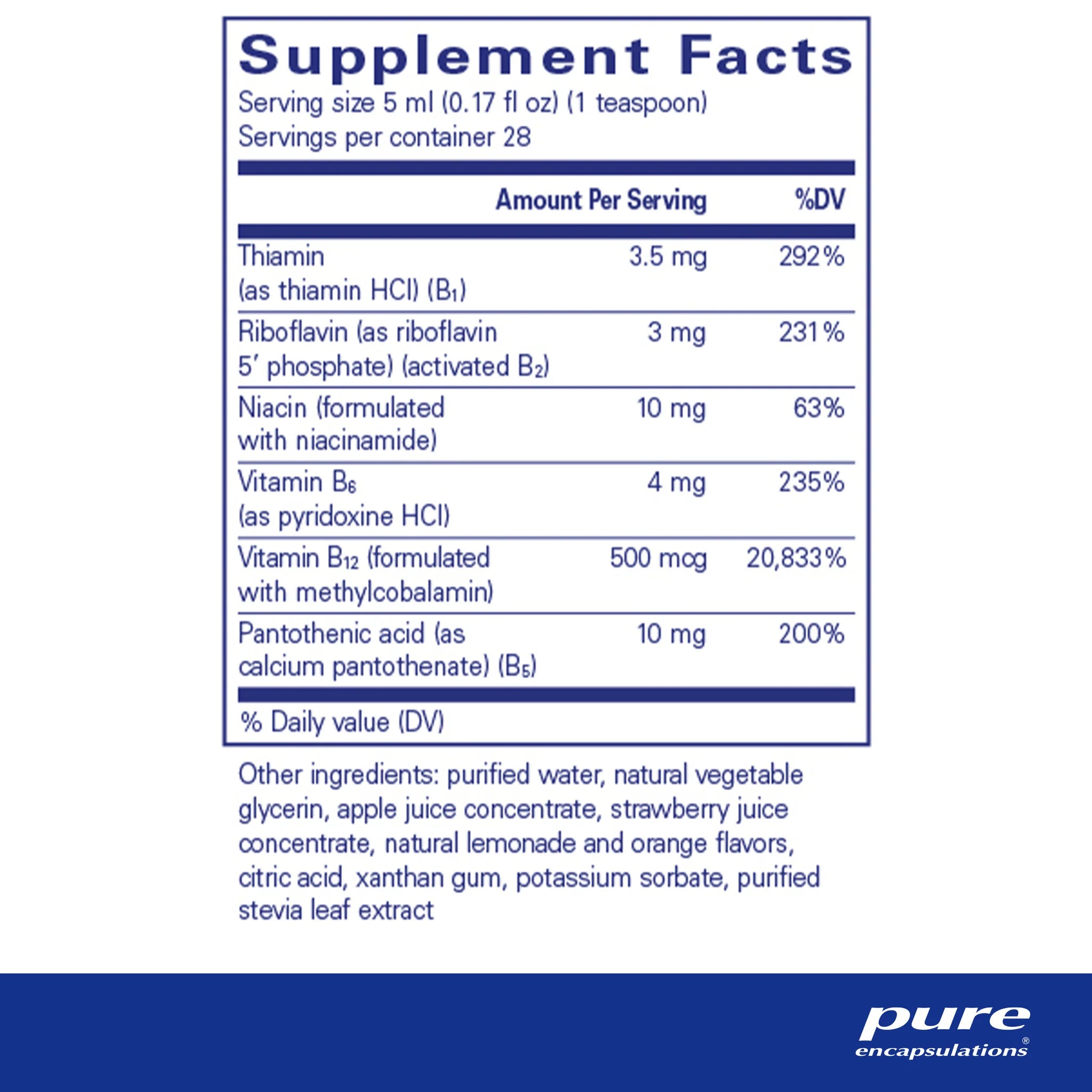 Pure Encapsulations B-Complex liquid