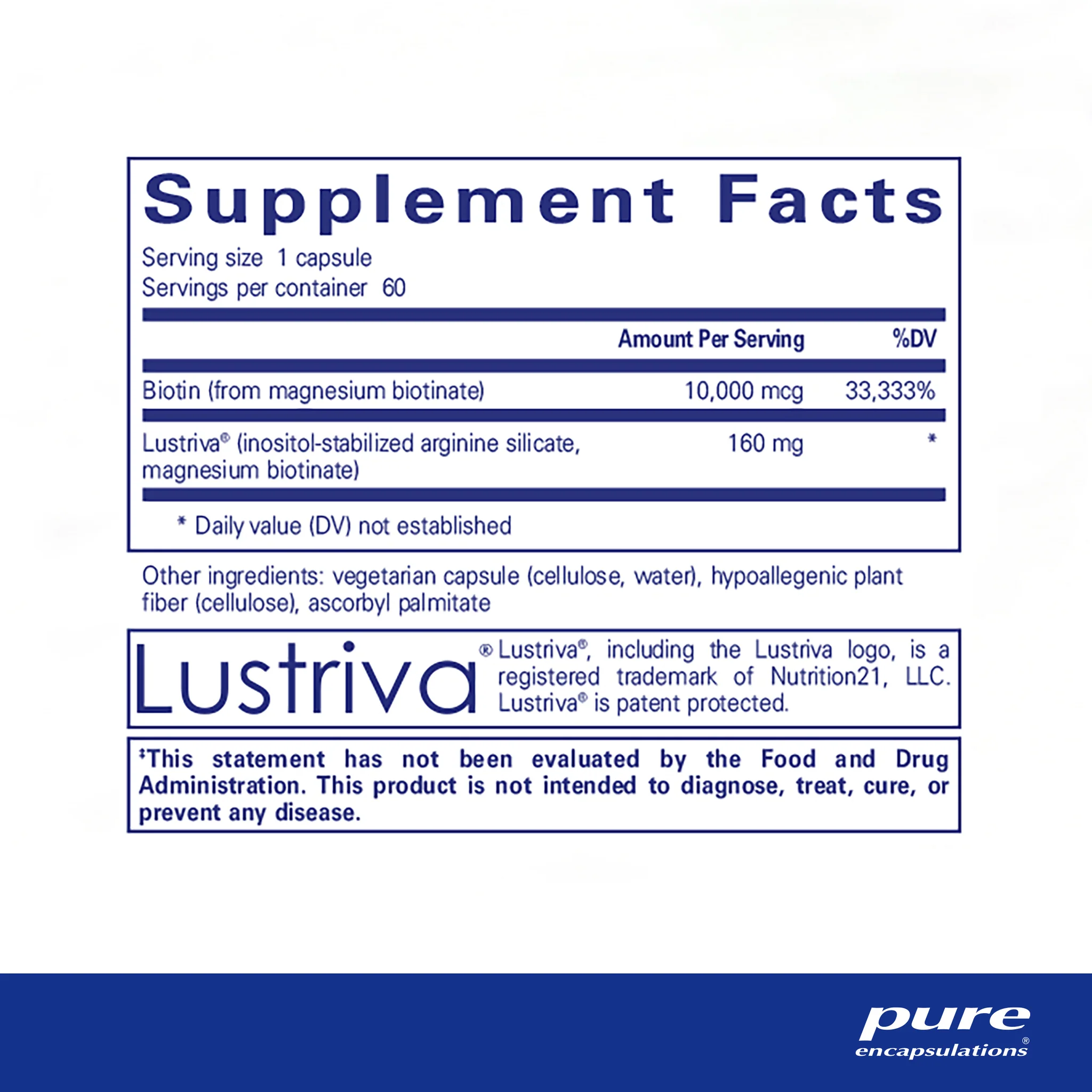 Pure Encapsulations Biotin Complex Hair & Skin