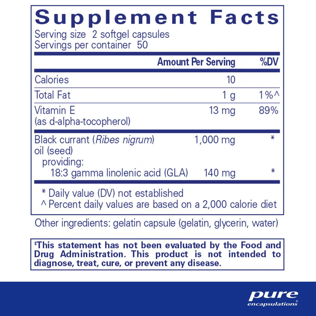 Pure Encapsulations Black Currant Seed Oil