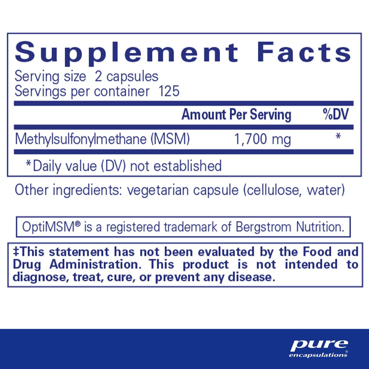 Pure Encapsulations MSM Capsules