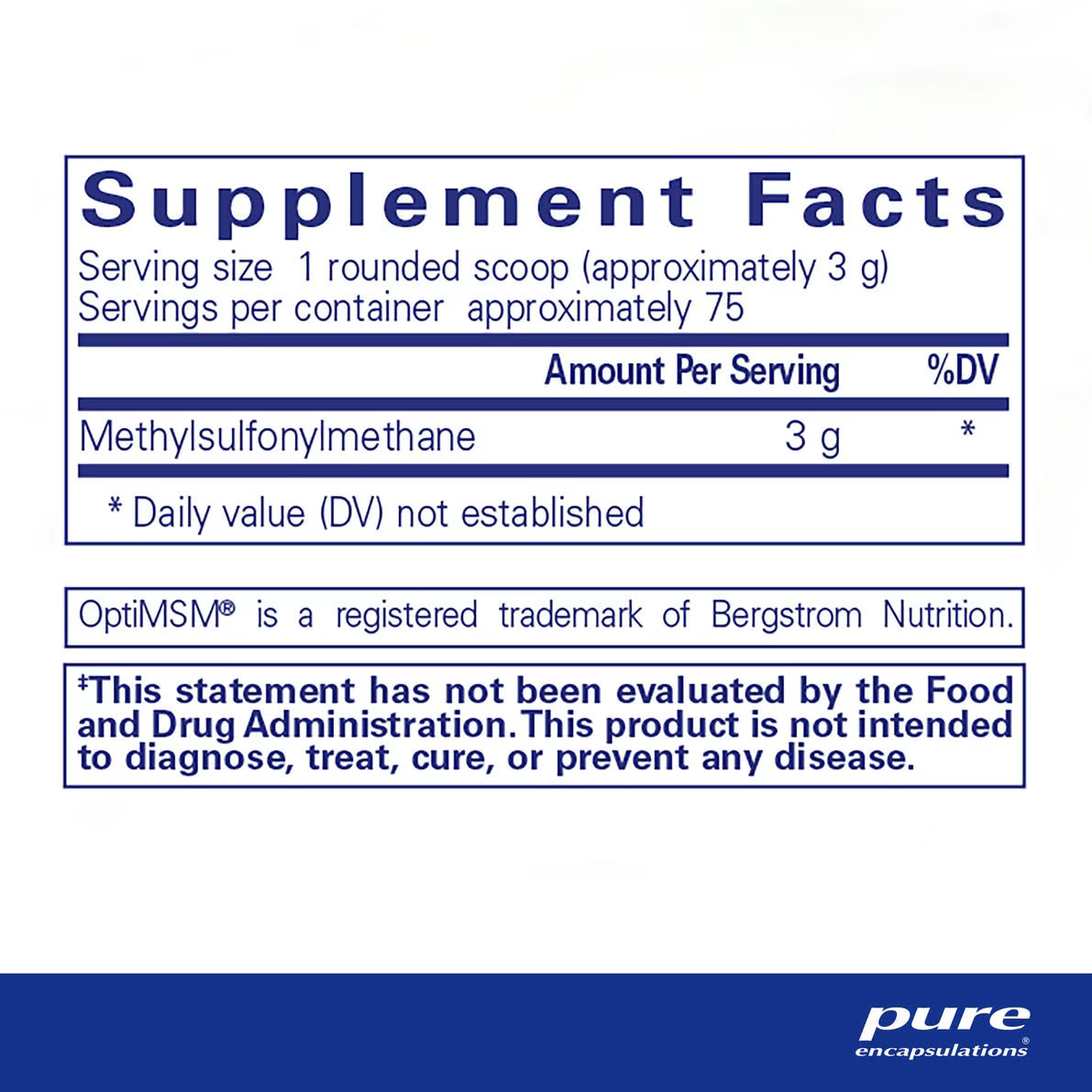 Pure Encapsulations MSM Powder