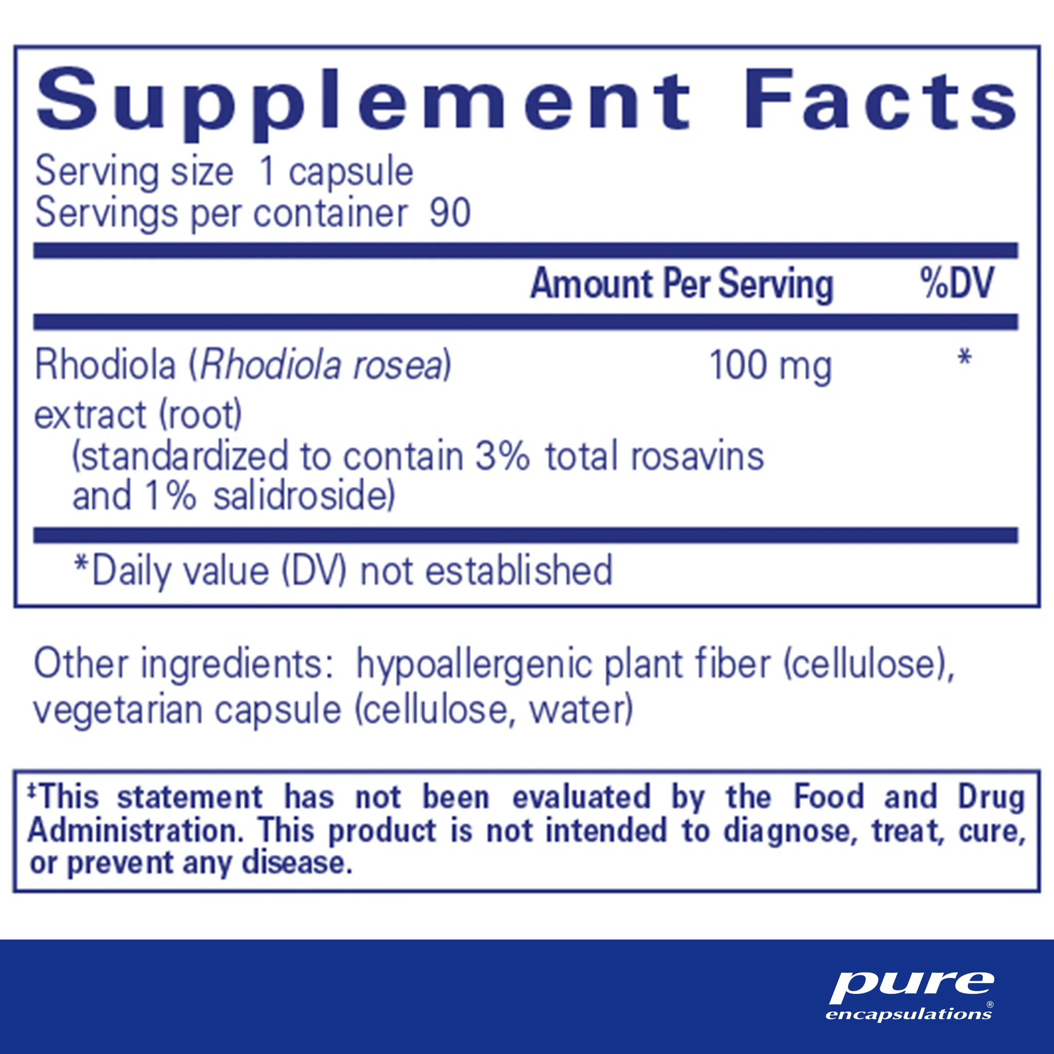 Pure Encapsulations Rhodiola Rosea