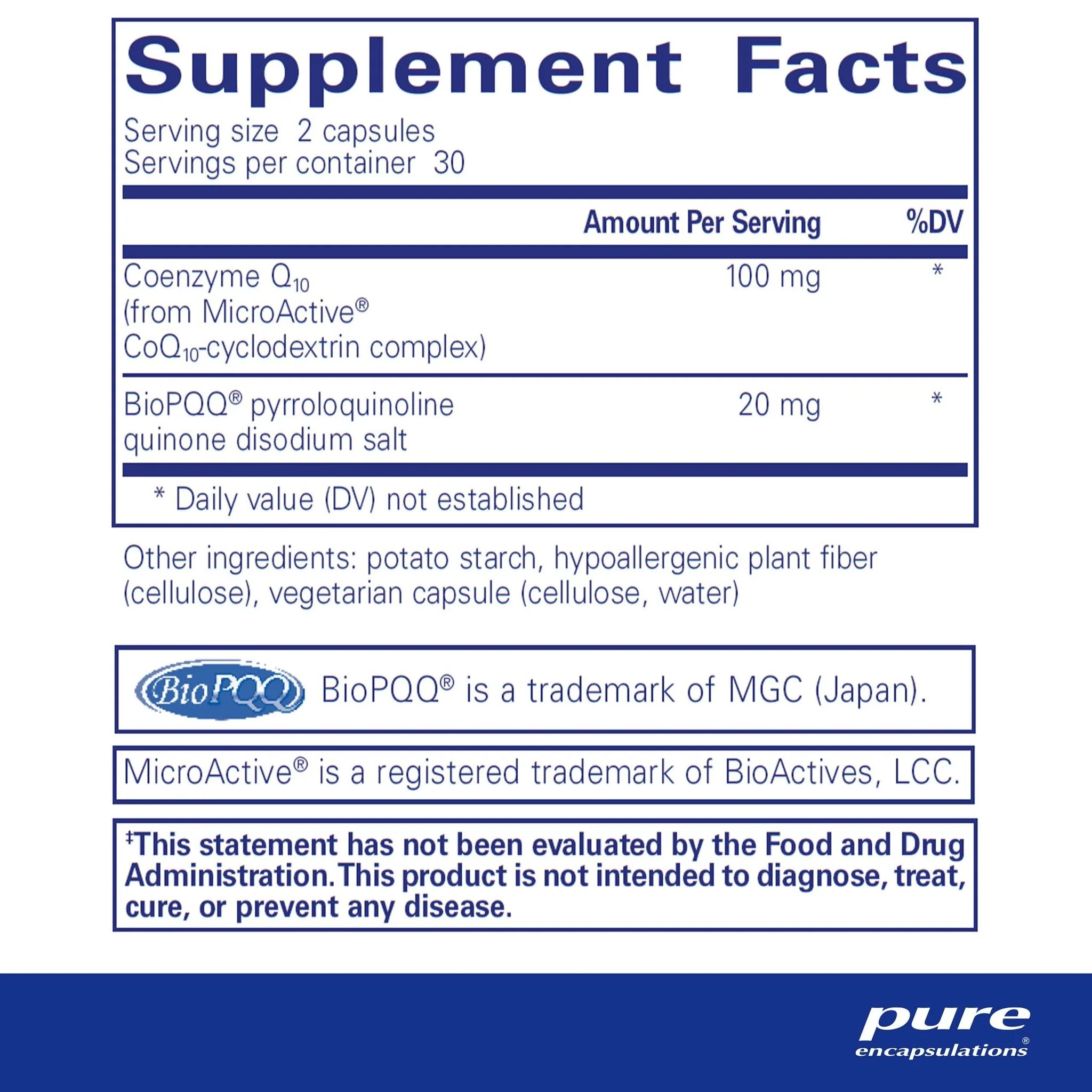 Pure Encapsulations SR-CoQ10 with PQQ