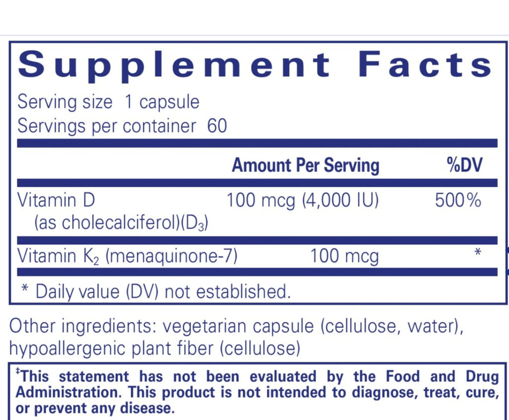 Pure Encapsulations Vitamin D3 & K2