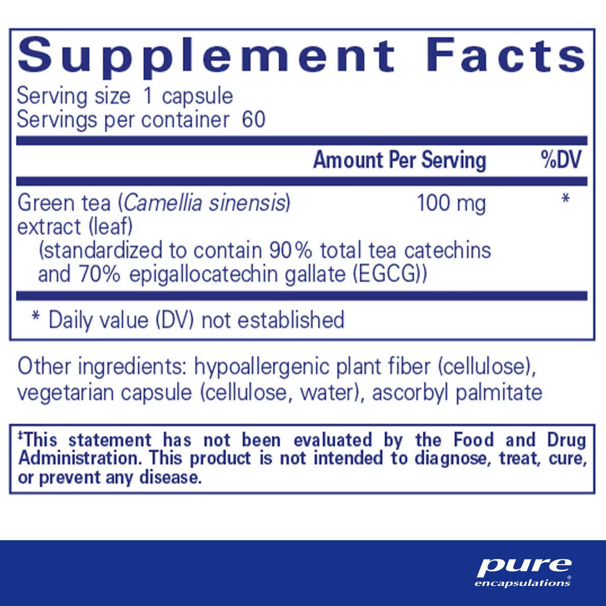 Pure Encapsulations Green Tea Extract (decaffeinated)