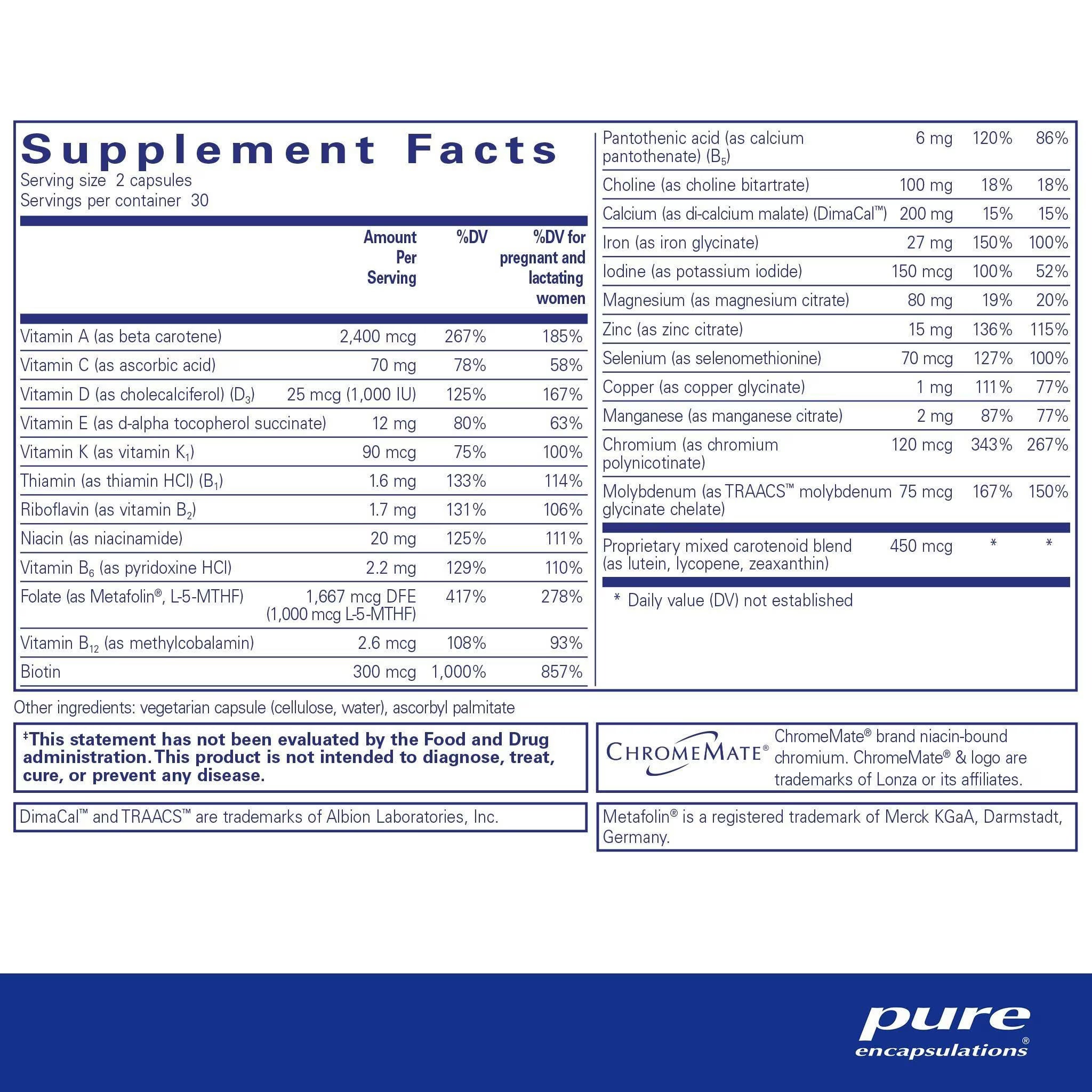 Pure Encapsulations PreNatal Nutrients