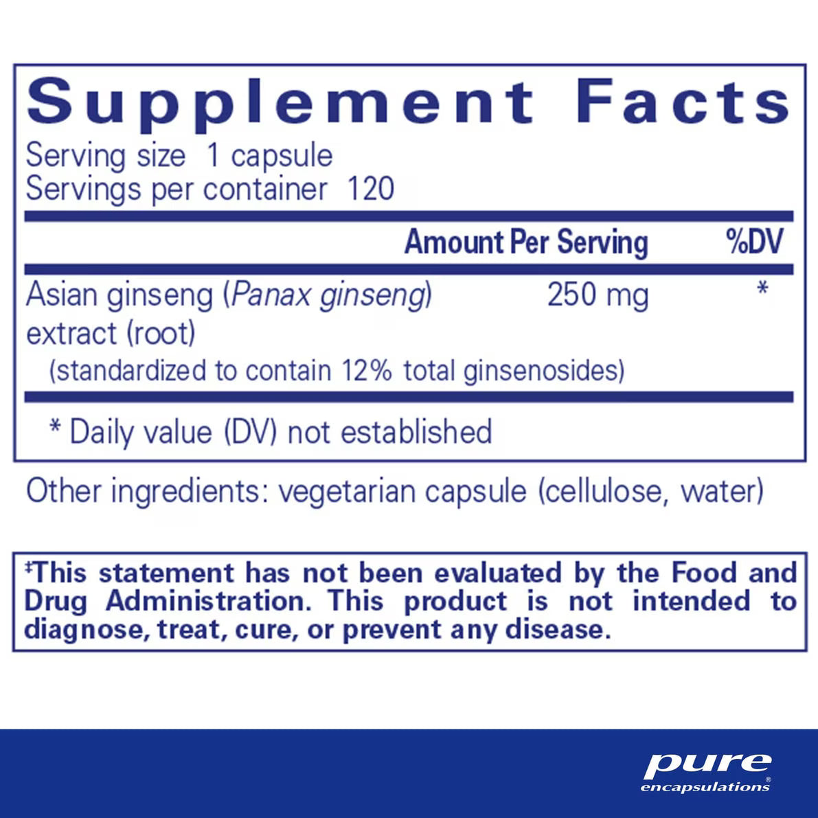 Pure Encapsulations Panax Ginseng
