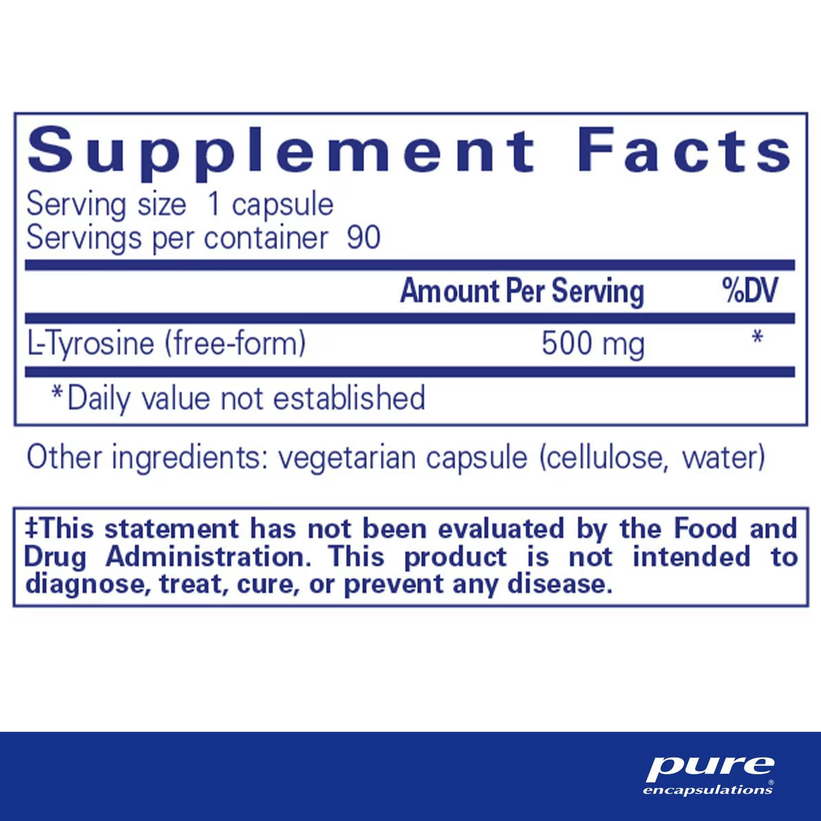 Pure Encapsulations L-Tyrosine 90's