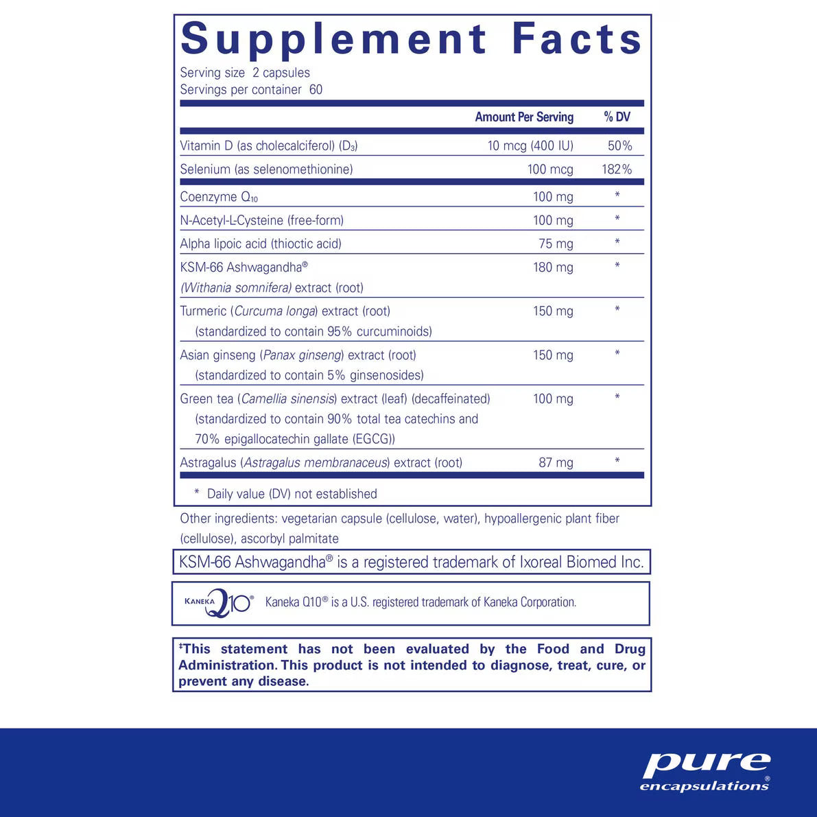 Pure Encapsulations PureCell 120's